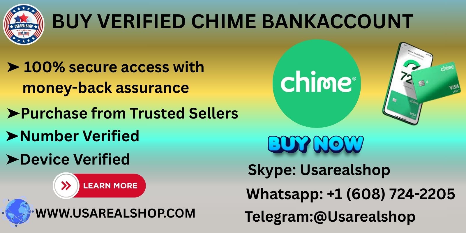 buy verified chime bank account