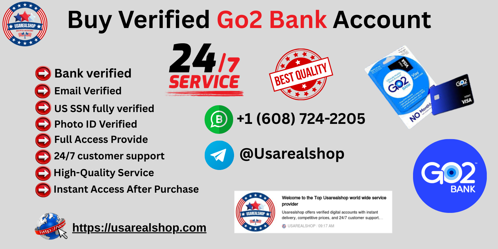 buy verified go2bank accounts